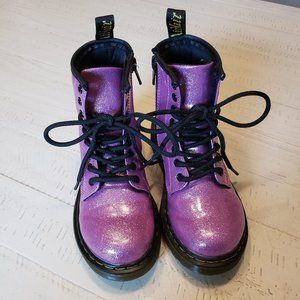 Kids Doc Marten Pink Sparkle Boots
